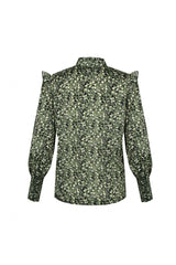 Tyra blouse | Washed Green/Black