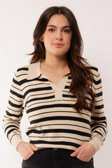 Clarice trui | Sand/Black