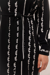 Charlotte jurk | Black/Offwhite