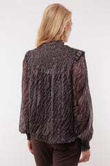 Evy top | Dark Chocolate/Sand