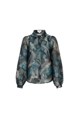 Isabel blouse | Black/Deep Sea