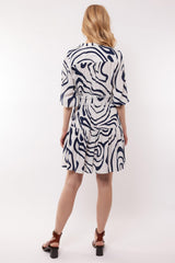 Bibiana jurk | Offwhite/Black