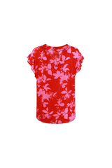 Barbara top | Hibiscus/Chili Red