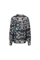 Babette blouse | Dark Gray/Light Camel