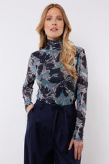 Tiziana top | Midnight Blue/Stone blue