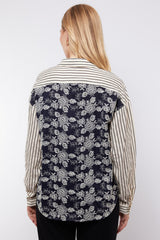 Lot blouse | Offwhite/Black