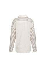 Lot blouse | Offwhite/Light Camel
