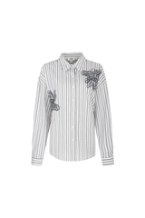 Lonneke blouse | Offwhite/Light Camel