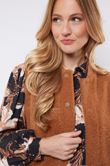 Giselle gilet | Cognac