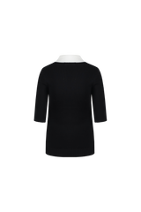Amelia top | Black/Offwhite