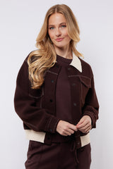 Clemence jacket | Dark Brown/Sand