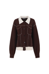 Clemence jacket | Dark Brown/Sand