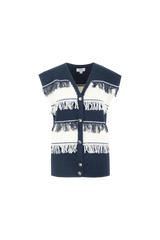Vera gilet | Midnight Blue/Offwhite