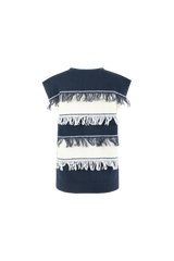 Vera gilet | Midnight Blue/Offwhite