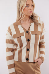 Cecillia vest | Wool White/Light Camel