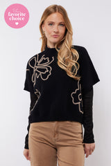 Violette trui | Black/Moon Rock