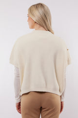 Violette trui | Wool White/Light Camel