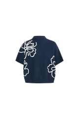 Violette trui | Midnight Blue/Sand