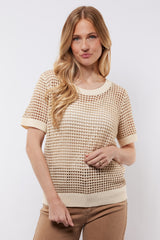 Annabelle top | Wool White/Light Gold