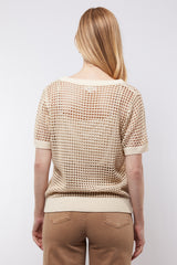 Annabelle top | Wool White/Light Gold