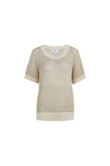 Annabelle top | Wool White/Light Gold