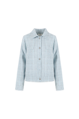 Isabelle jacket | Stone blue/Dark Brown