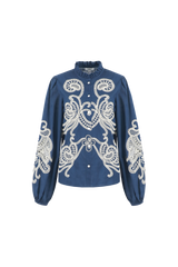 Lisanne blouse | Midnight Blue/Sand
