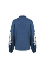 Lisanne blouse | Midnight Blue/Sand
