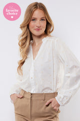 Lizzy blouse | Offwhite/Sand
