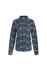 Louisa blouse | Midnight Blue/Offwhite