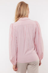 Quint blouse | Offwhite/Flower Peach