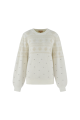 Kylie trui | Wool White/Sand