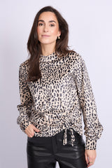 Tabita top | Light Camel/Black