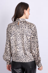 Tabita top | Light Camel/Black