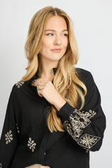 Lynnette blouse | Black/Sand