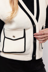 Vesta gilet | Wool White/Black