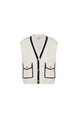 Vesta gilet | Wool White/Black