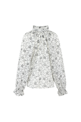 Lies blouse | Wool White/Black