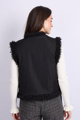 Giselle gilet | Black/Sand