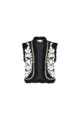 Giselle gilet | Black/Sand