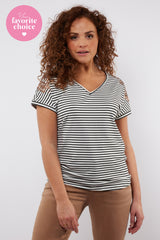 Versailles top | Offwhite/Black