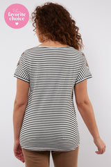 Versailles top | Offwhite/Black