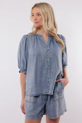 Monterosso top | Denim Mid Blue