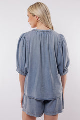 Monterosso top | Denim Mid Blue