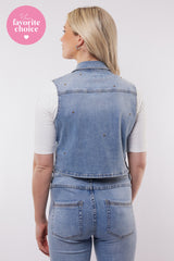 Riomaggiore gilet | Denim Mid Blue