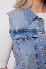 Riomaggiore gilet | Denim Mid Blue