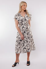 Marsala jurk | Ecru/Black