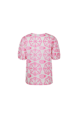 Silleda top | Offwhite/Super Pink