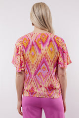 Florence top | Super Pink/Color mix
