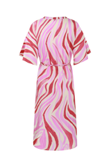 Puerto Rico jurk | Offwhite/Super Pink